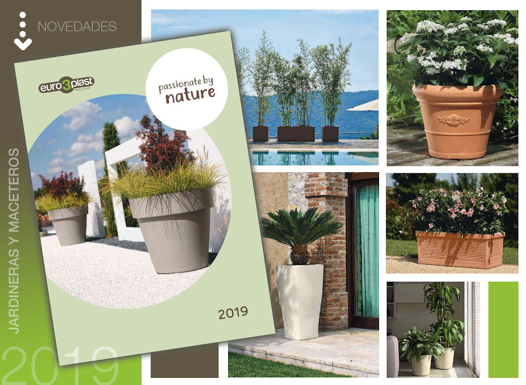 Nuevo catálogo de jardineras y maceteros euro3plast 2019